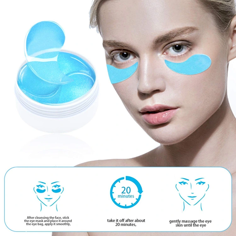 OEM Hyaluronic Acid Eye Mask Moisturizing Lightening Under Eye Patches Collagen Eye Gel Pads