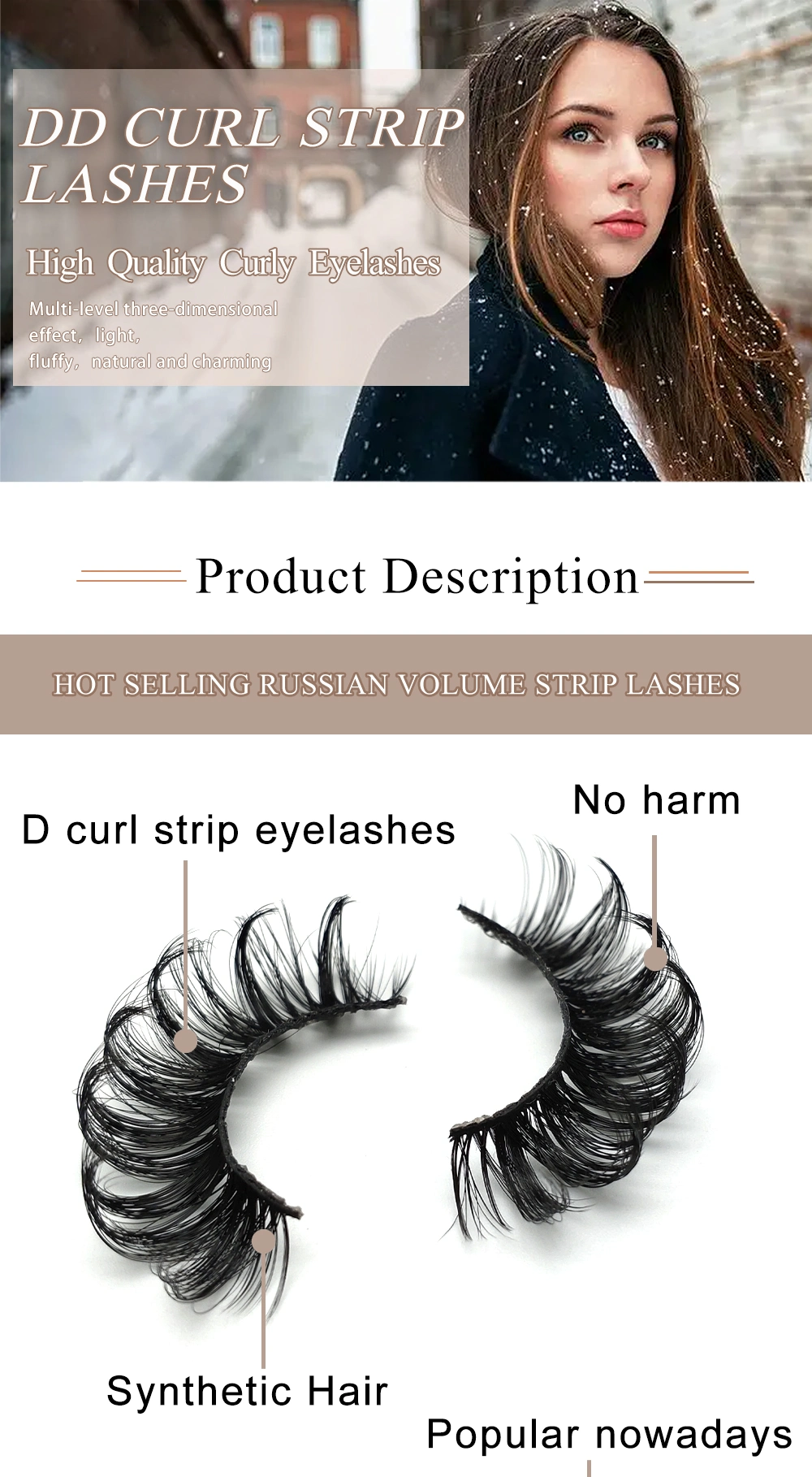 Wholesale Fluffy Colored Eye Lashes Color Faux Mink Eyelashes Private Label Colorful Faux Mink D Curl Lashes