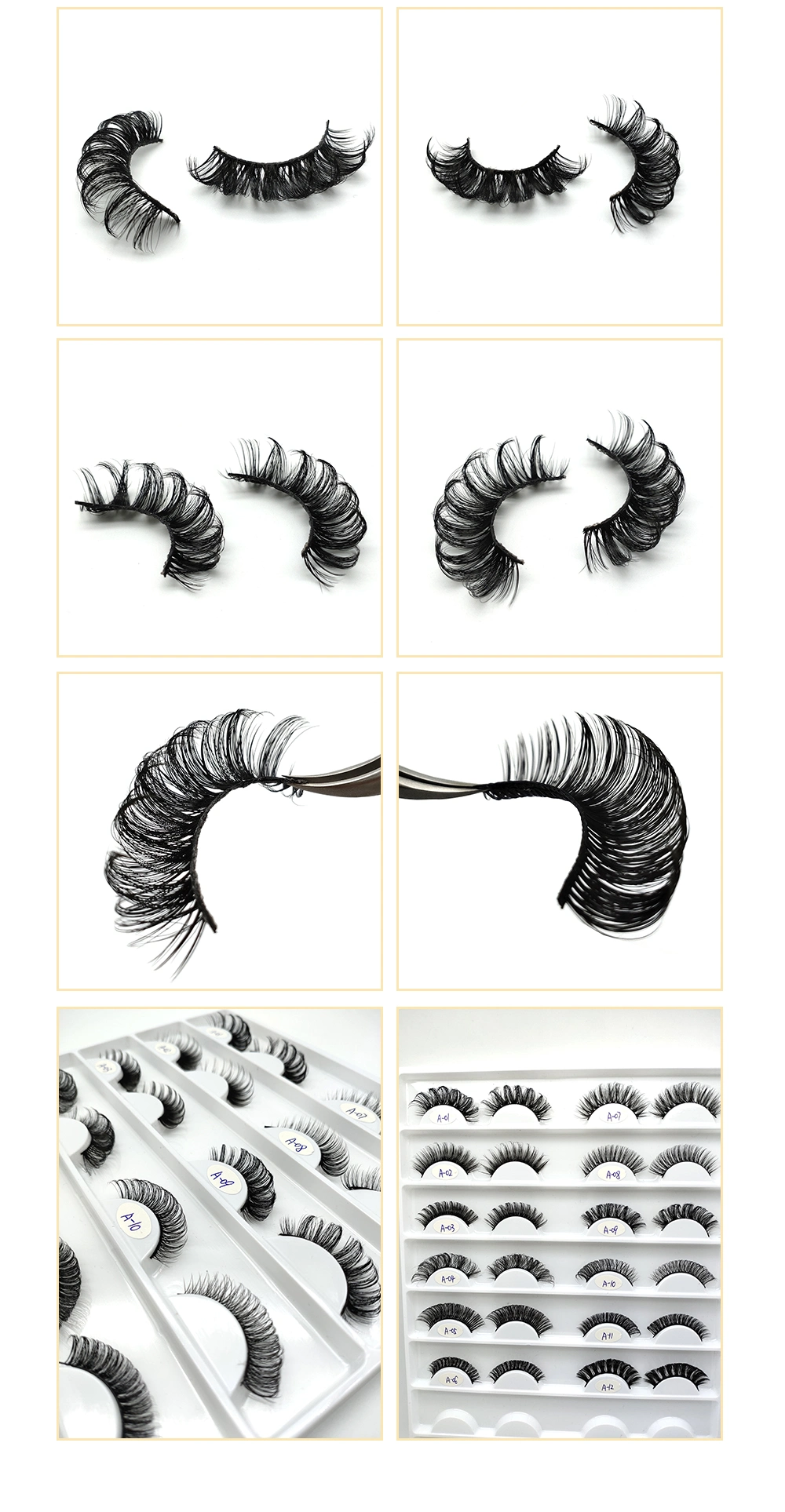 Wholesale Fluffy Colored Eye Lashes Color Faux Mink Eyelashes Private Label Colorful Faux Mink D Curl Lashes