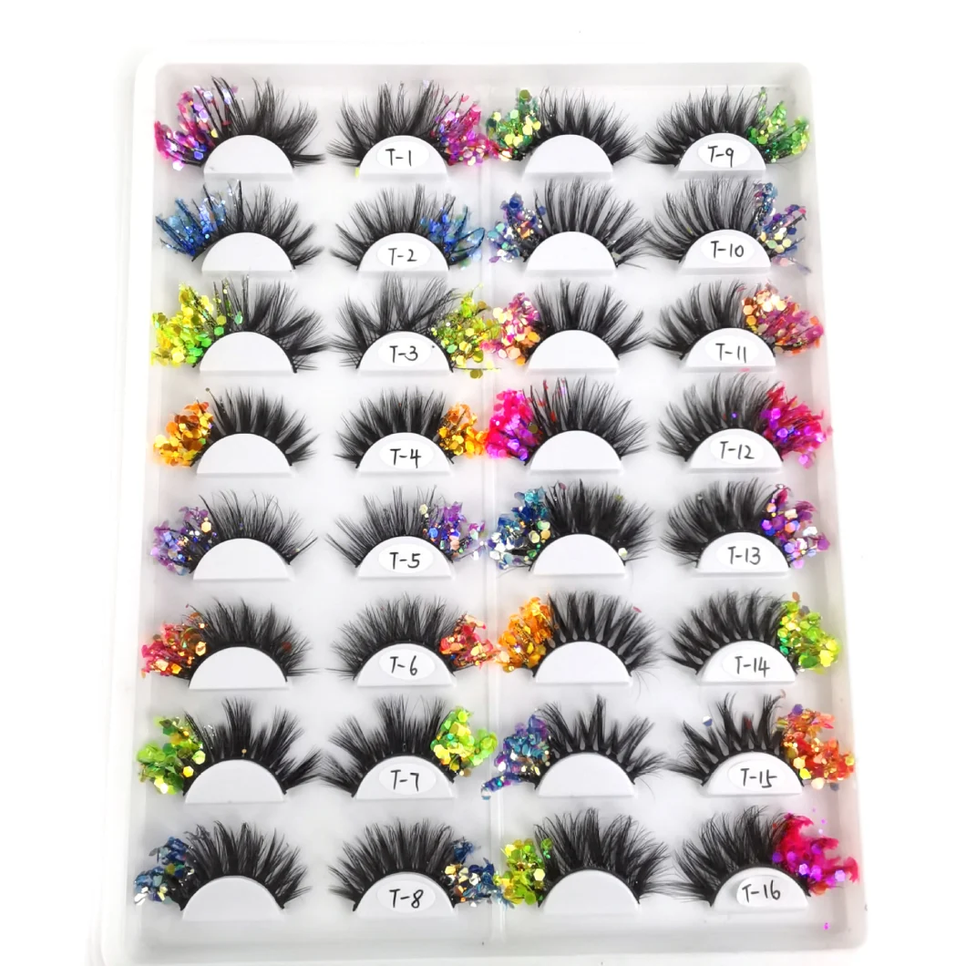 High Quality Colorful Handmade Coloed Silk Lashes