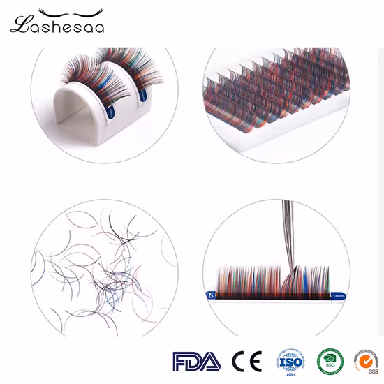 Yy-förmige, individuelle, flauschige Y-Wimpern-Cluster von Levi Brand, vorgefertigte 2D-Volumenfächer, selbstgepfropfte Y-Wimpernverlängerung
